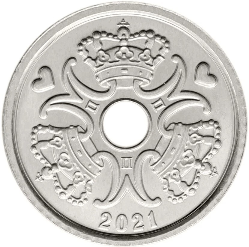 1 couronne new 1976 dos denmark