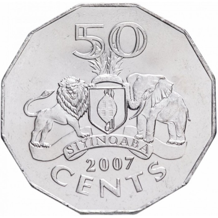 50 cents new 2007 eswatini