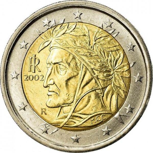 2 euros good 2002 dos european union