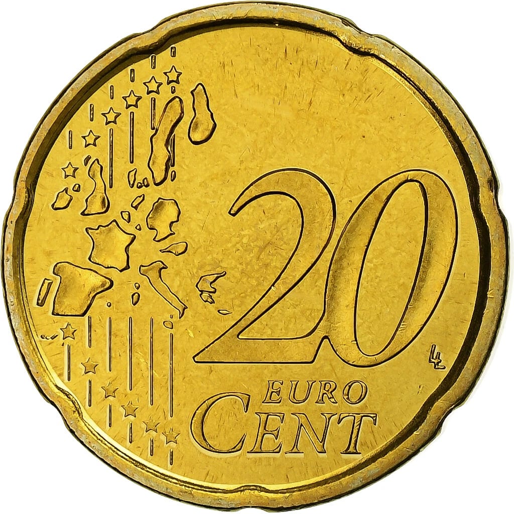 20 centimes used 1999 european union