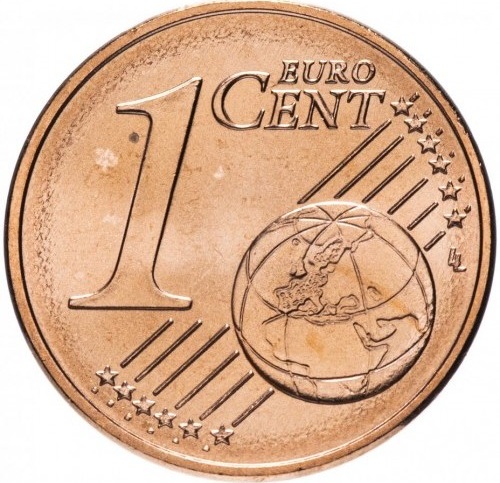 1 centime 5 used 2016 european union
