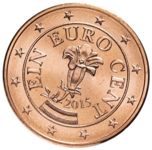 1 centime 5 used 2016 dos european union