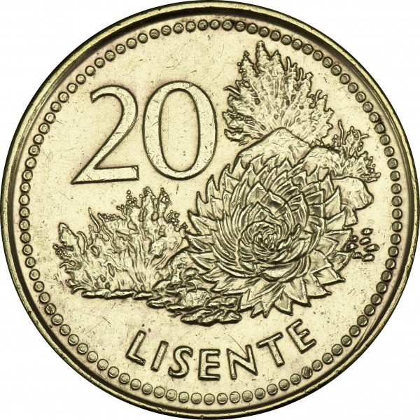 20 lisente new 1998 lesotho