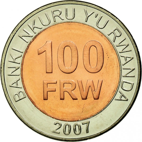 100 francs new 2007 rwanda