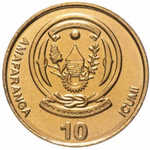 10 francs new 2009 rwanda