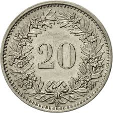 20 centimes 2 new 2008 switzerland