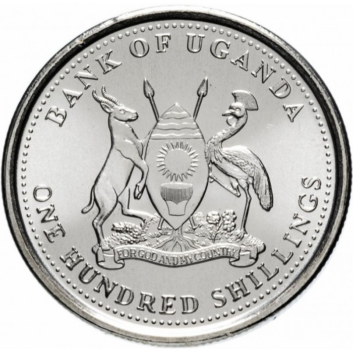 100 shillings new 2008 dos uganda