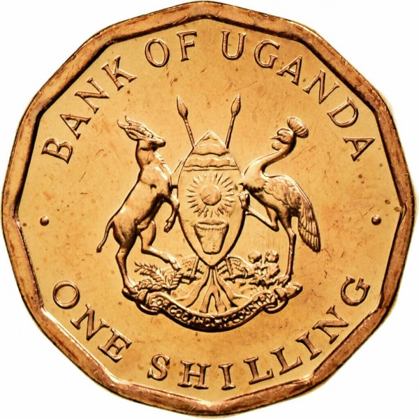1 shilling new 1987 dos uganda