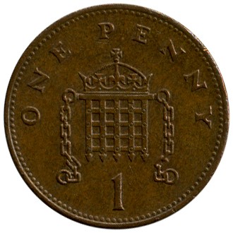 1 penny used 1991 united kingdom