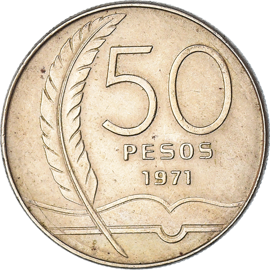 50 pesos good 1971 uruguay