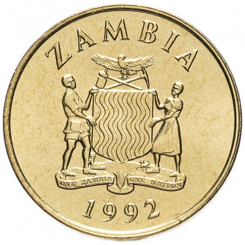 1 kwacha new 1992 dos zambia