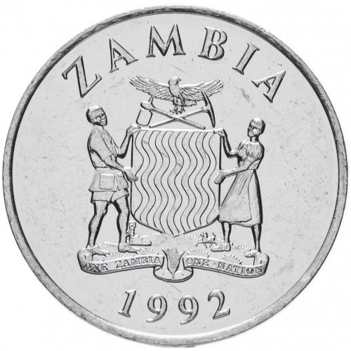 25 ngwee new 1992 dos zambia
