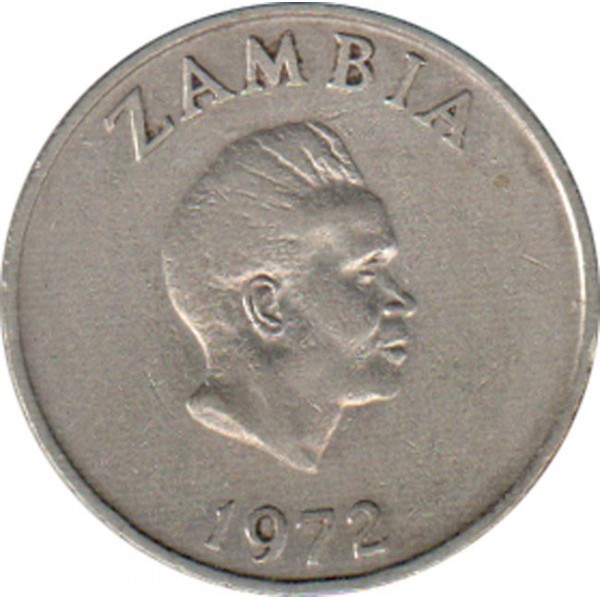 10 ngwee good 1972 dos zambia