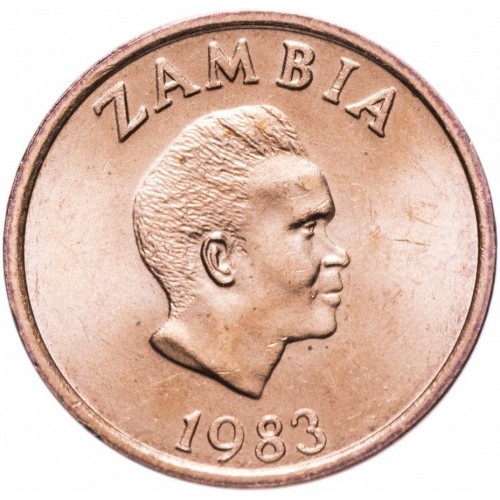 2 ngwee good 1983 dos zambia