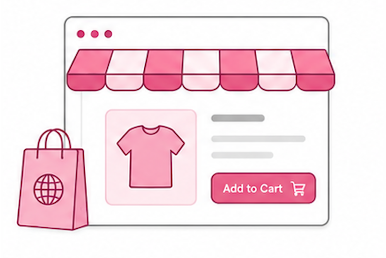 Customer Online Stores illustration
