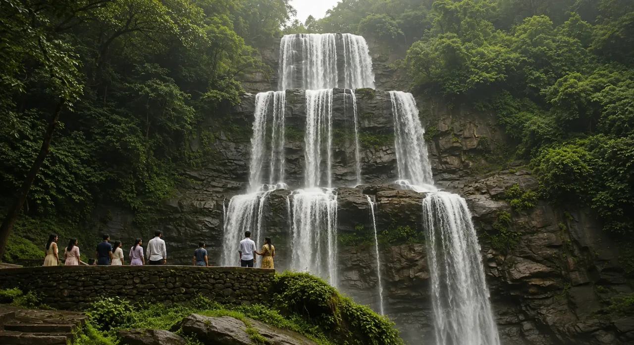 Waterfall at Haute Eden Valley, Shahpura