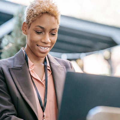 Small business owner working in Ghana