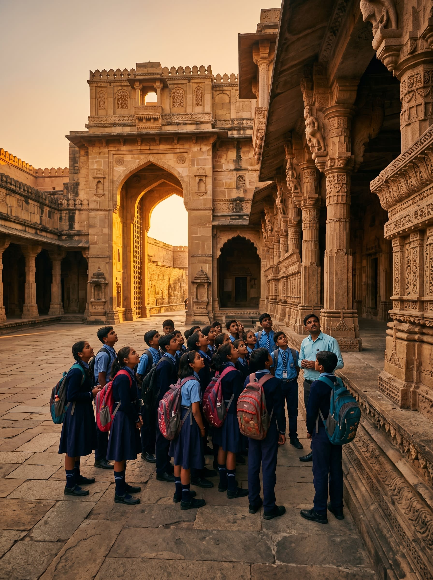 Students on a heritage journey