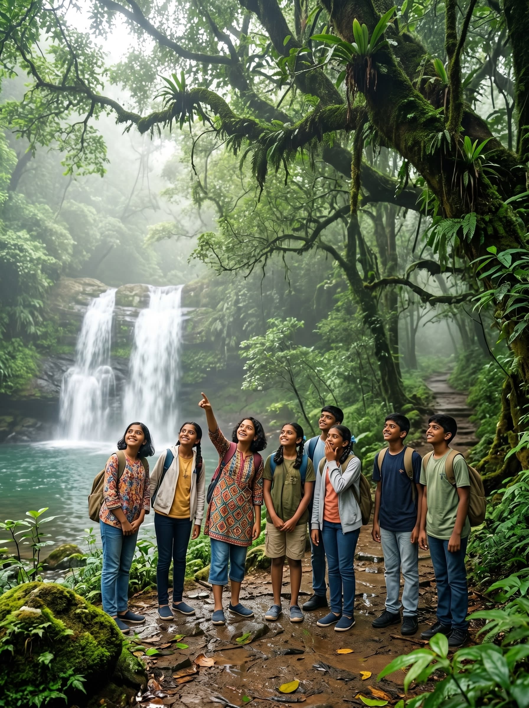 Students in nature