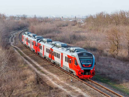 Электропоезд "Ласточка" встал в поле на пути из Нижнего Тагила