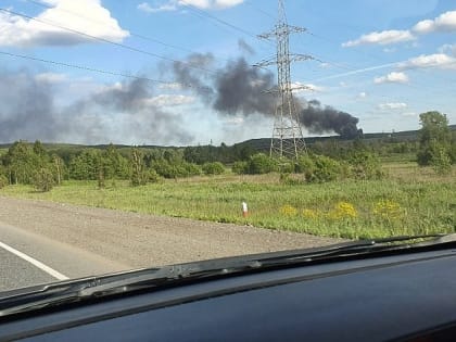 Под Екатеринбургом загорелся военный склад с дымовыми шашками