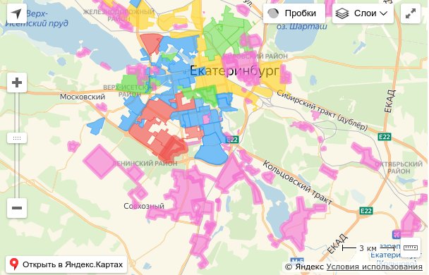 График подключения тепла в екатеринбурге