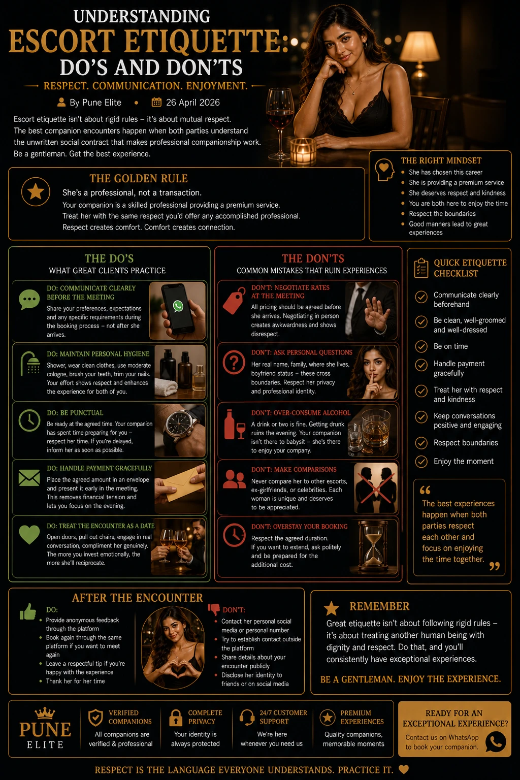 Understanding Escort Etiquette: Do's and Don'ts
