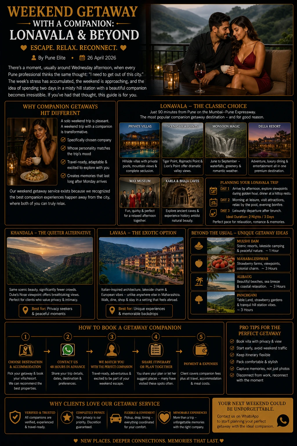 Weekend Getaway with a Companion: Lonavala & Beyond