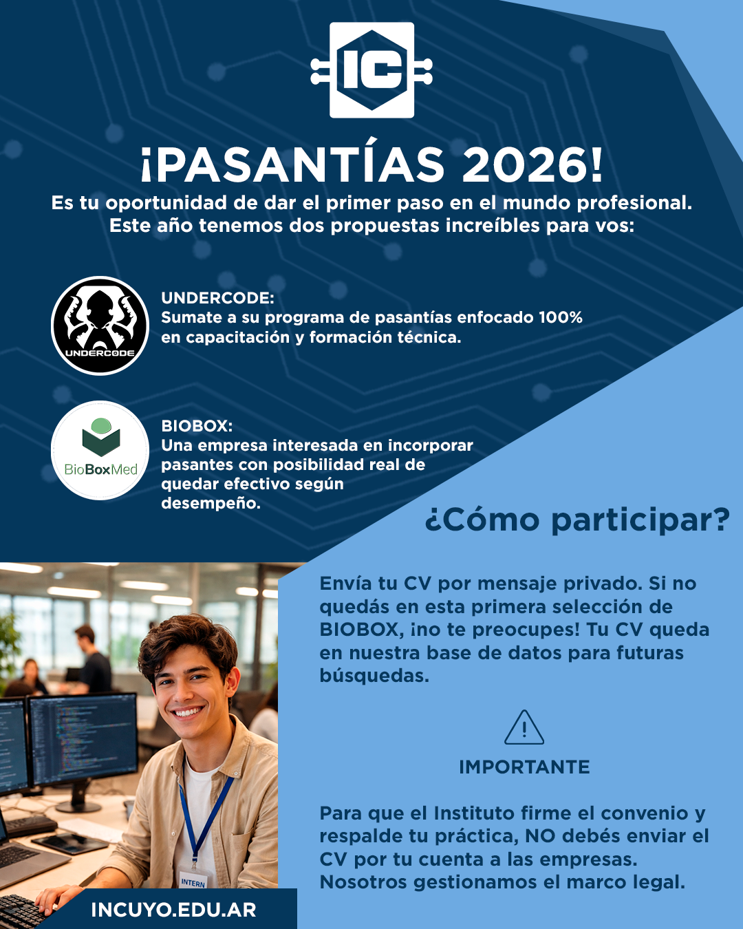 Publicidad Pasantias incuyo
