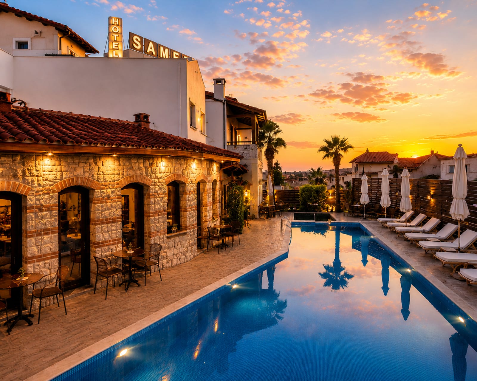 Swimming pool at Samel Hotel