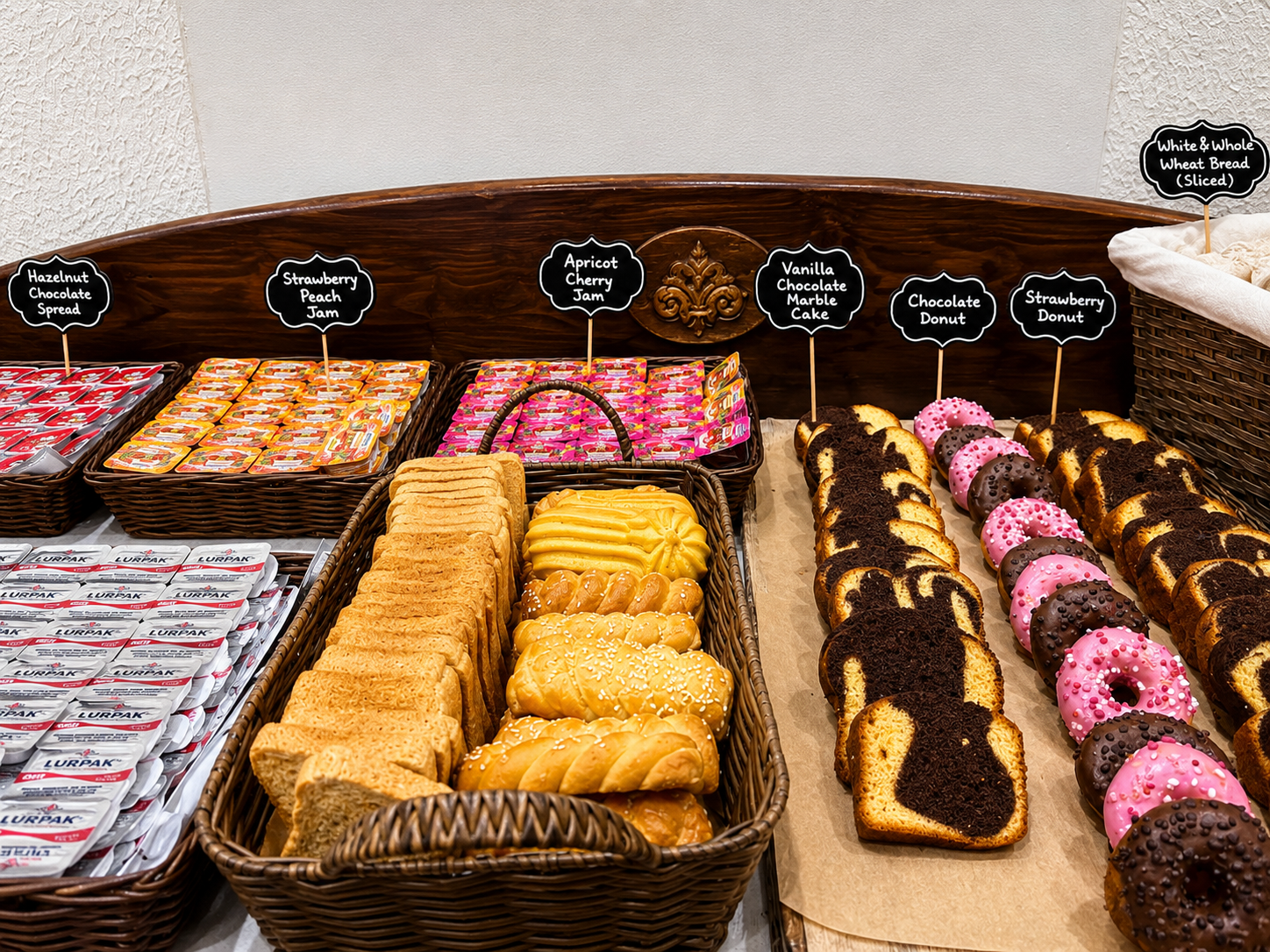 Fresh breakfast products at Samel Hotel