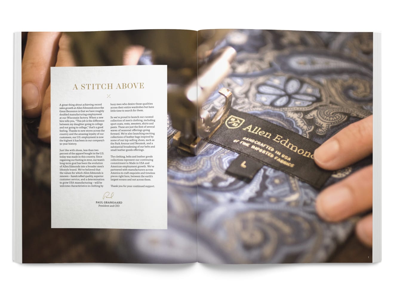 Allen Edmonds Direct Mail Catalog Spread