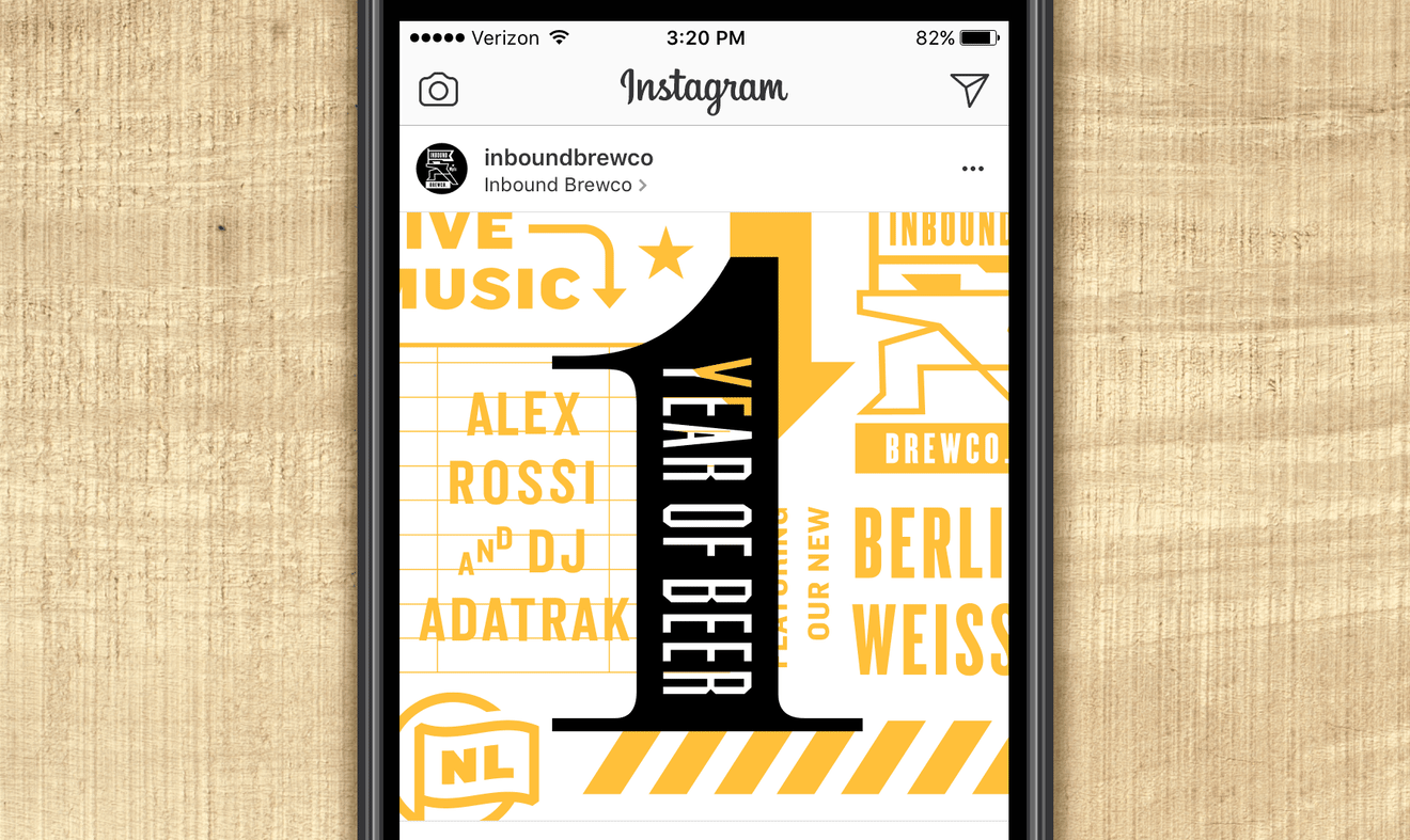 Inbound BrewCo 1st Anniversary Instagram Post