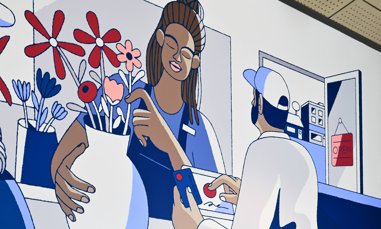 U.S. Bank Brand Mural Detail