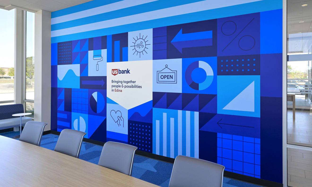 U.S. Bank Community Impact Wall Graphics