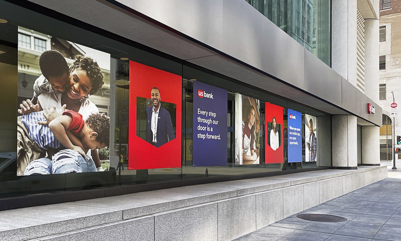U.S. Bank Exterior Window Graphics