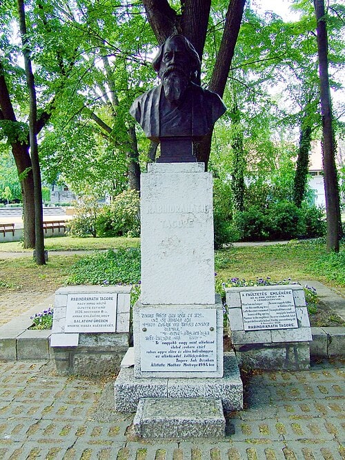 Rabindranath Tagore's statue at Balatonfured, Lake Balaton