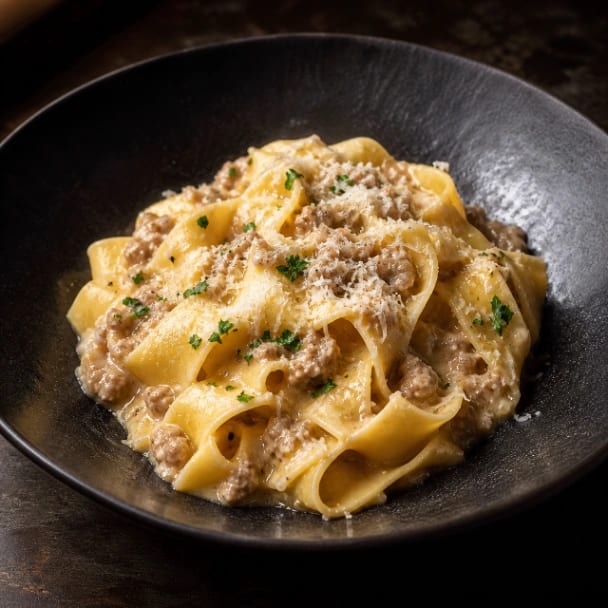 Pappardelle con Ragu Bianco