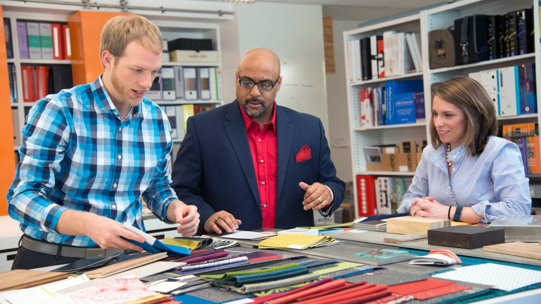 Looking at product samples
