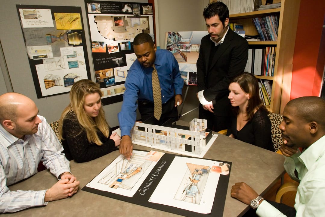 Architects Gathered Around Project