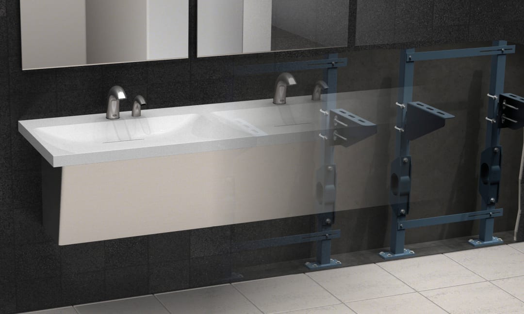 Zurn Industries - Sundara Reef triple basin with carrier system