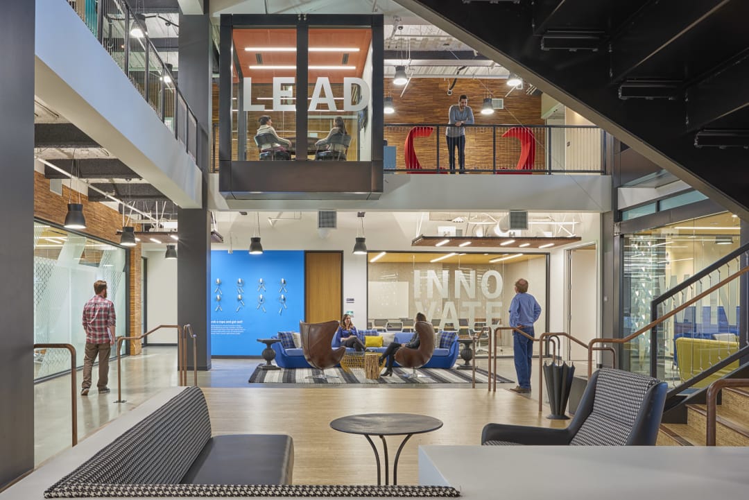 Architects can help make existing space flexible and more responsive to the modern workforce. Pictured here: Symantec Headquarters in Mountain View, CA