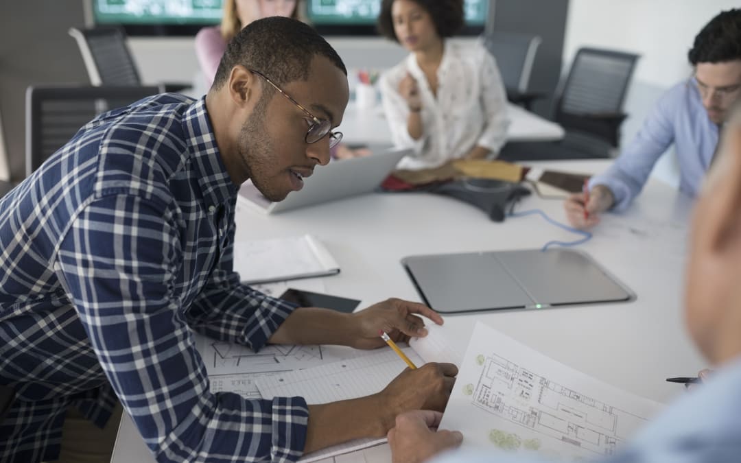 Calculating the architect's fee - Architect at work