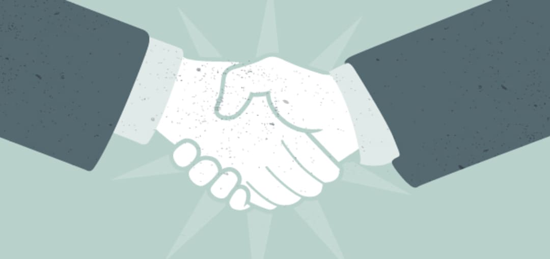 business professional's handshake