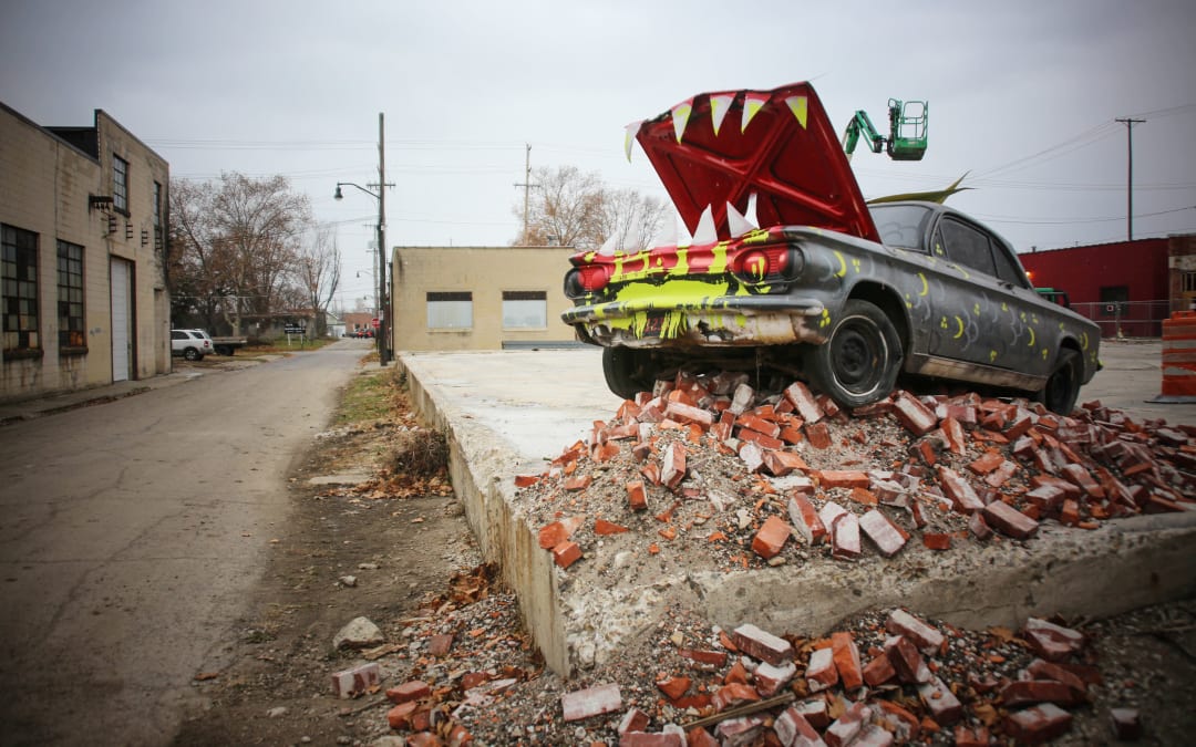 Brighter shot of Franklinton in Columbus