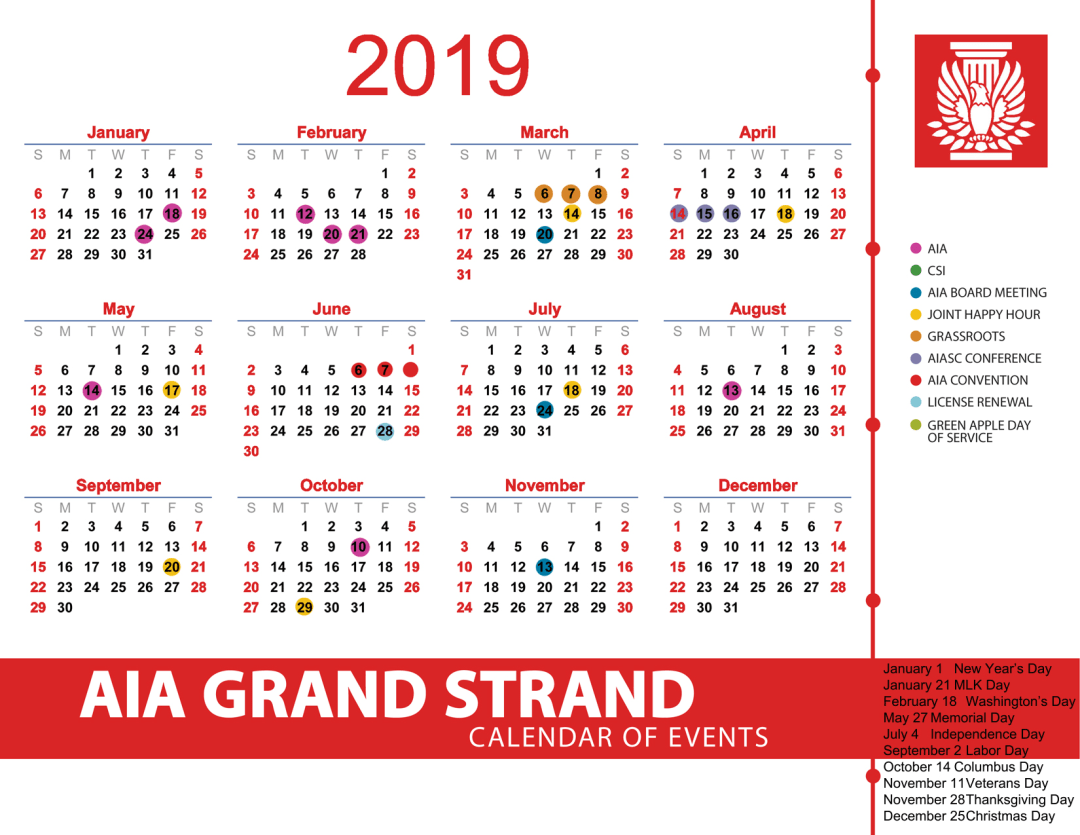 2019-AIAGS calendar