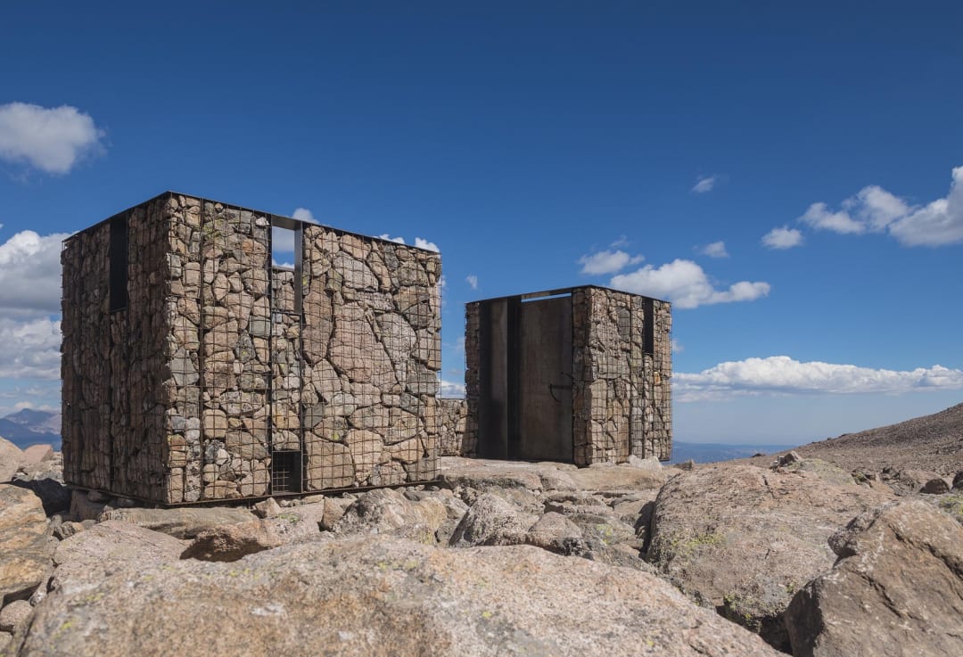 ROMO Backcountry Privies designed by ColoradoBuildingWorkshop, University of Colorado Denver, Photography by Jesse Kuroiwa