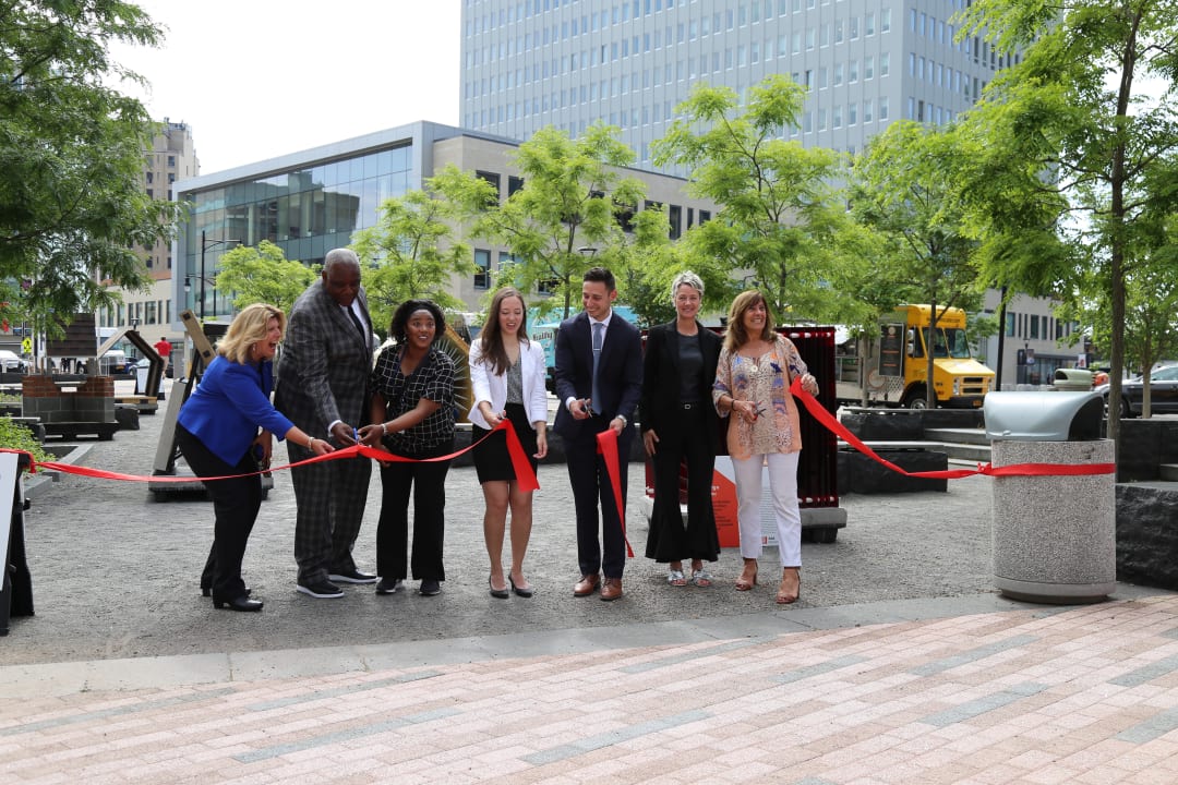Photo 2 AIA Roc Installation Ribbon Cutting