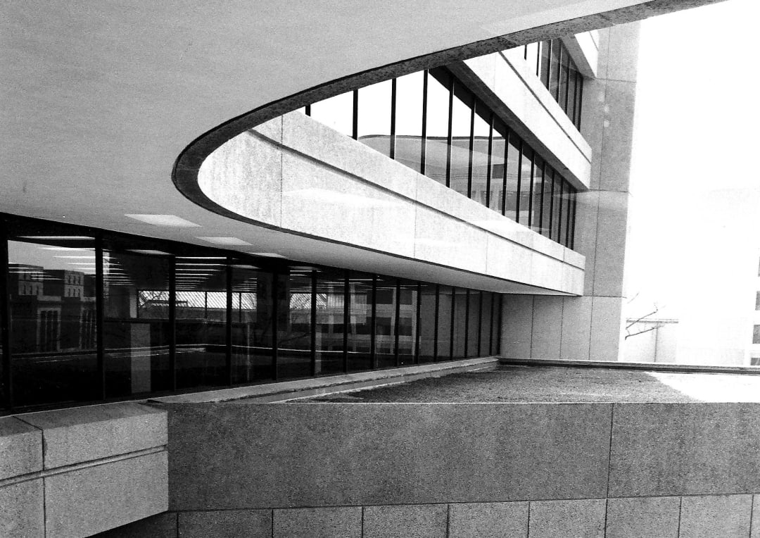 Section of AIA headquarters building facade