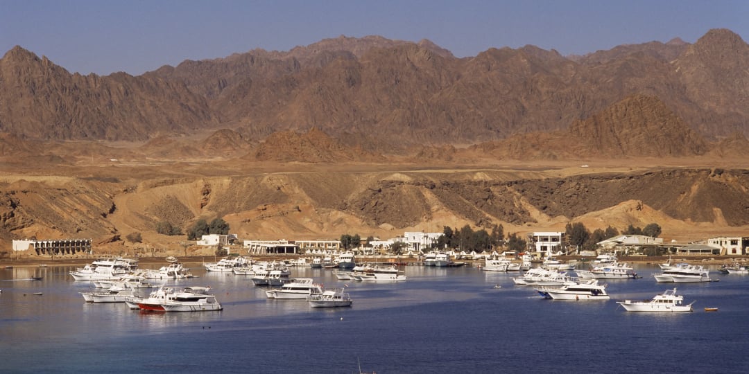 The harbor of Sharm El Sheikh, Egypt.